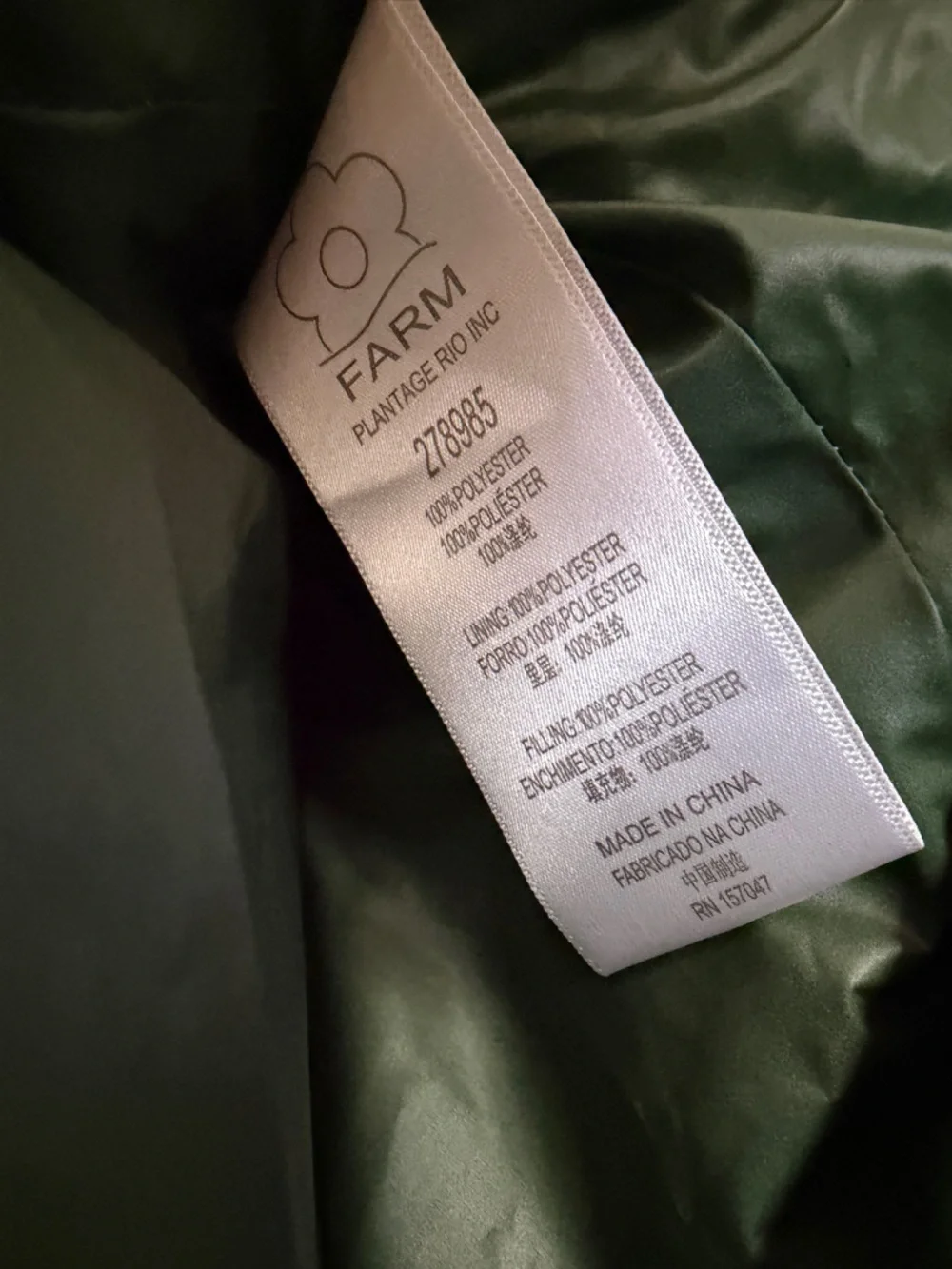 FARM Rio Tropical Forest Reversible Puffer Jacket - Picture 10 of 12